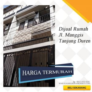 Dijual Rumah Jalan Manggis Tanjung Duren
